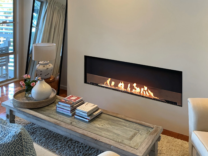 FLEX 68SS - Bioethanol glass and steel Fireplace insert _ EcoSmart Fire